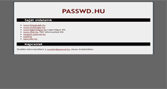 Desktop Screenshot of passwd.hu